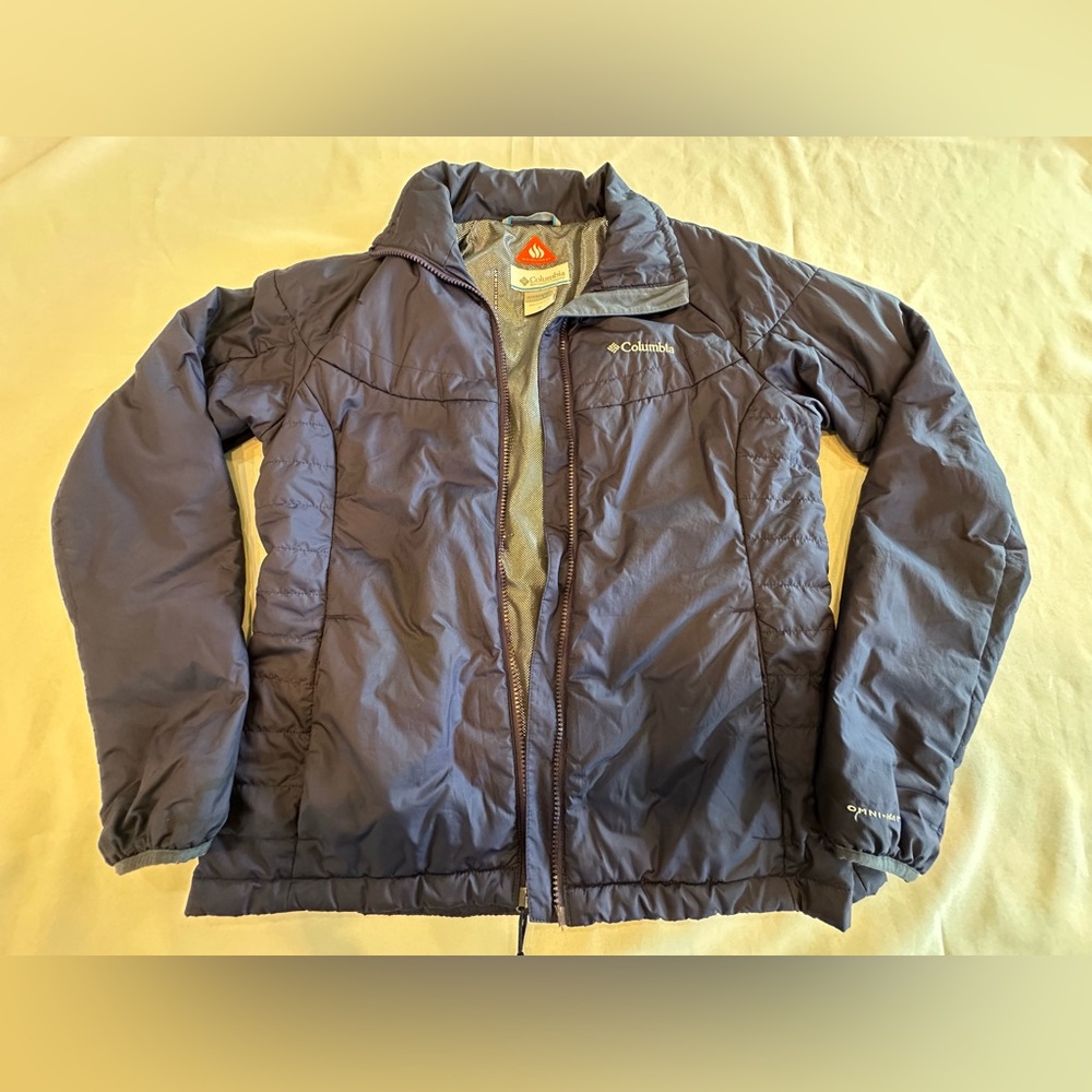 Columbia Omni Heat Women’s Purple Jacket Silver Interior Size Medium